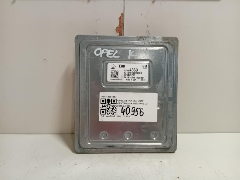 Centralina Iniezione 12694863 Opel Astra K 2016