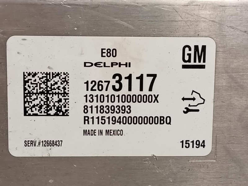 Centralina Iniezione 12673117 Opel Astra K 2016