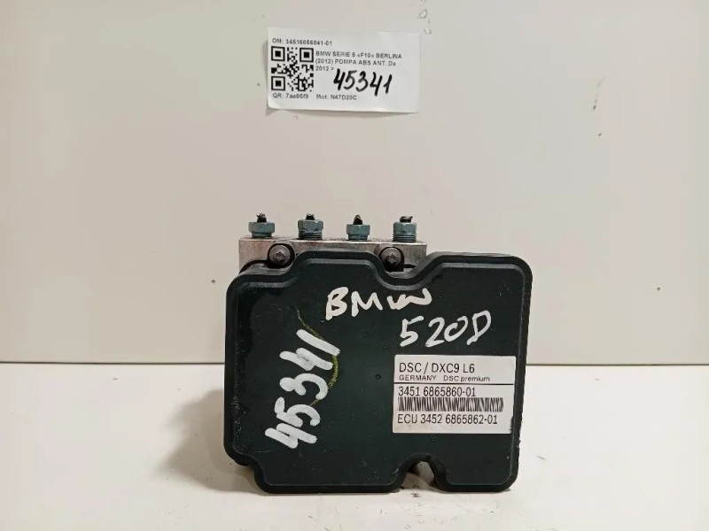 Pompa ABS ANT 34516856841-01 Bmw Serie 5 F10 Berlina 2012