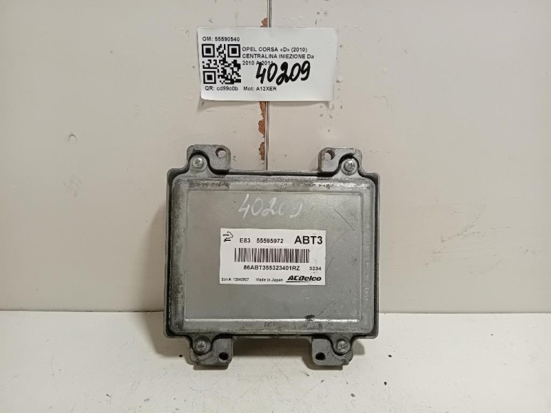 Centralina Iniezione 55590540 Opel Corsa D 2010