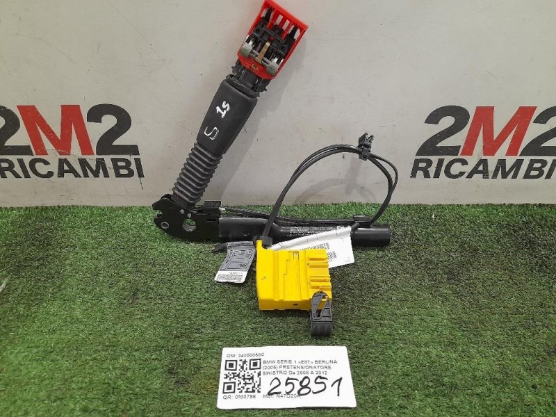 Pretensionatore Sinistro 34050060C Bmw Serie 1 E87 Berlina 2005