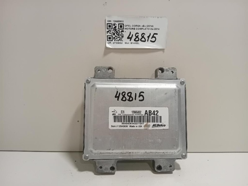 Centralina Iniezione 12665802 Opel Corsa E 2014