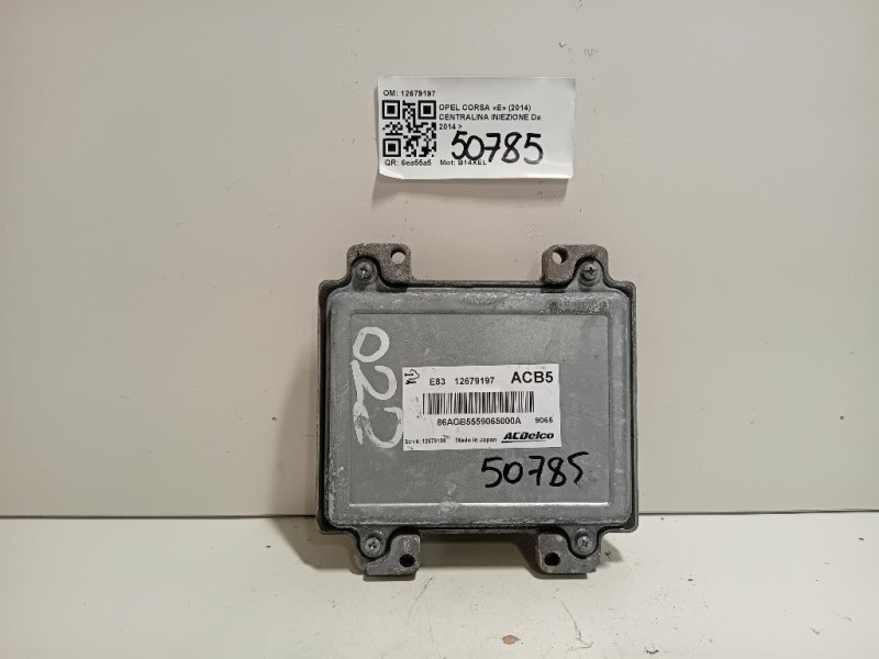 Centralina Iniezione 12679197 Opel Corsa E 2014