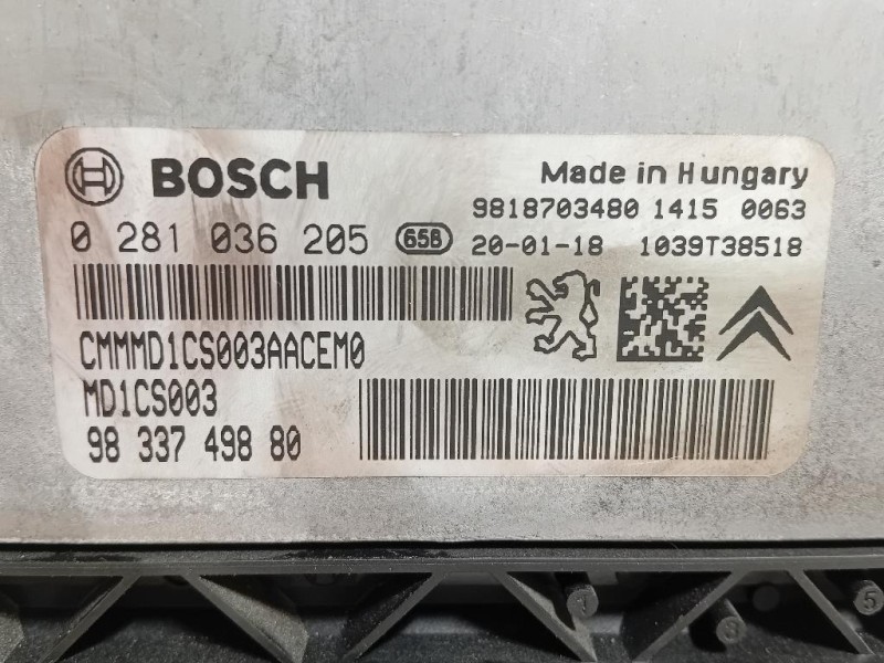 Centralina Iniezione 9833749880 Opel Corsa F 2019