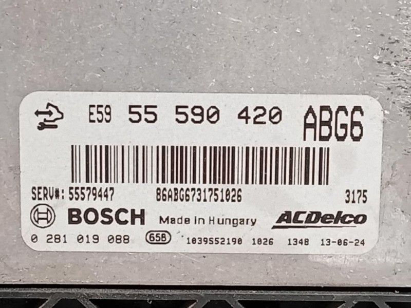 Centralina Iniezione 55590420 Opel Insignia A 2009