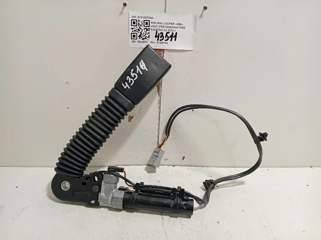 Pretensionatore Sinistro 610183700H Mini MINI Cooper R56 2007