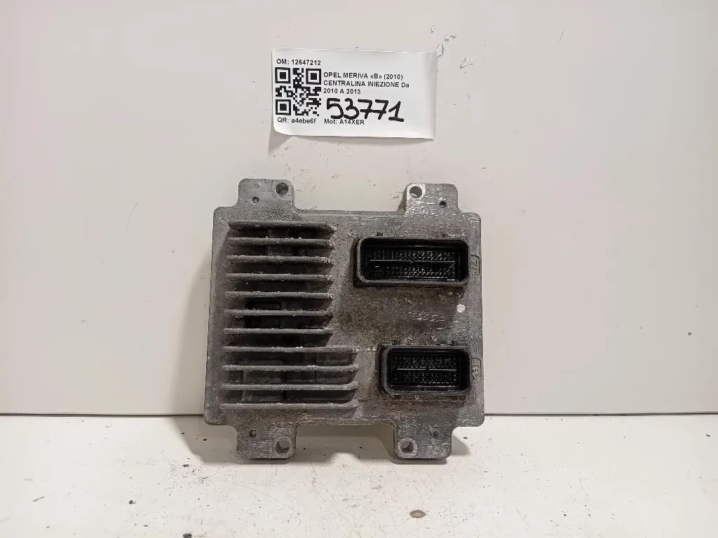 Centralina Iniezione 12647212 Opel Meriva B 2010