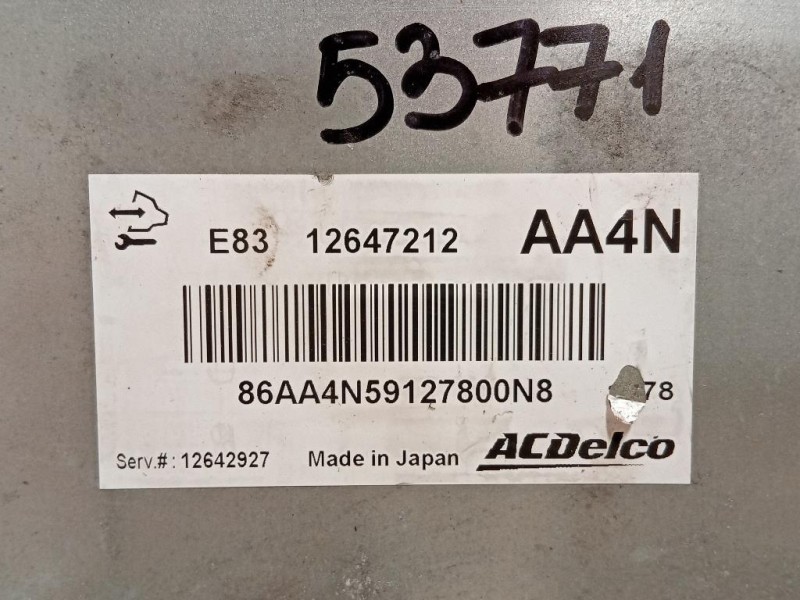 Centralina Iniezione 12647212 Opel Meriva B 2010