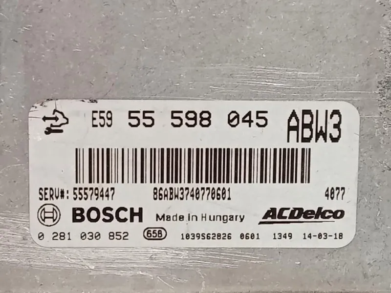 Centralina Iniezione 55598045 ABW Opel Meriva B 2010