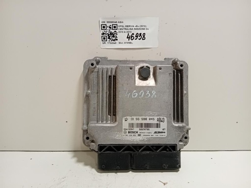 Centralina Iniezione 55598045 ABW Opel Meriva B 2010