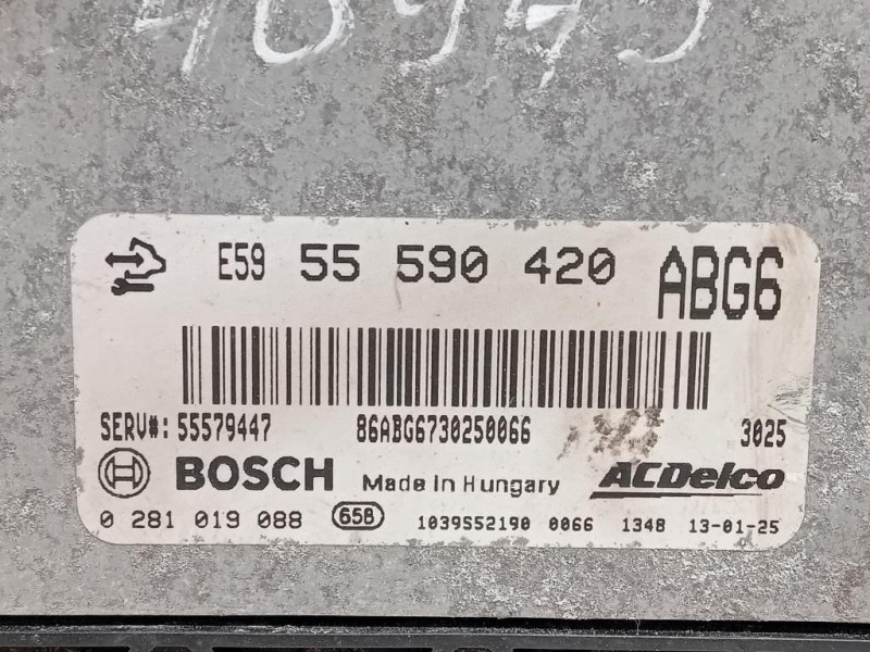 Centralina Iniezione 55590420ABG Opel Meriva B 2010