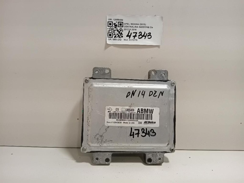 Centralina Iniezione 12655499 Opel Mokka 2013