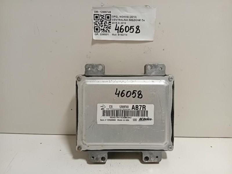 Centralina Iniezione 12669749 Opel Mokka 2013