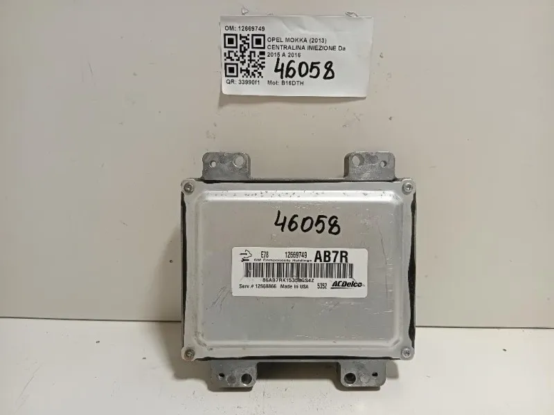 Centralina Iniezione 12669749 Opel Mokka 2013