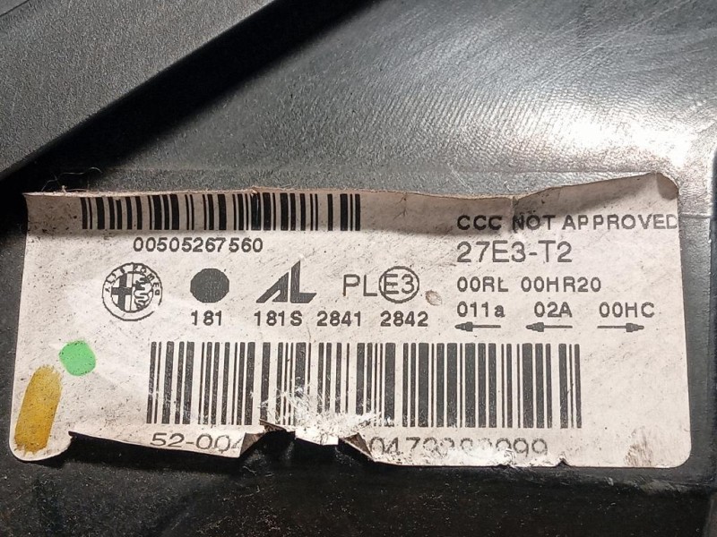 Proiettore ANT DX 47922748 Alfa Romeo Giulietta 2013