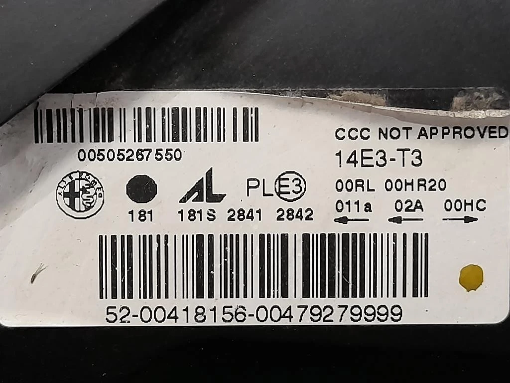 Proiettore ANT DX PROIETTORE FARO ANTERIORE Alfa Romeo Giulietta 2013