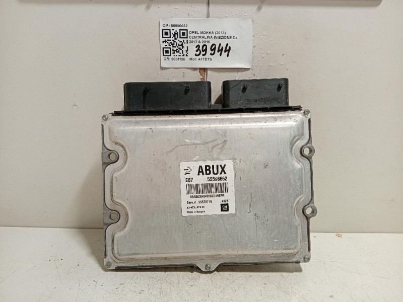 Centralina Iniezione 55596662 Opel Mokka 2013