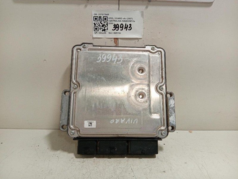 Centralina Iniezione 23701754R Opel Vivaro A 2007