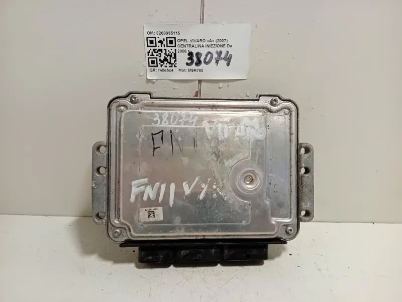 Centralina Iniezione 8200935115 0281017065 Opel Vivaro A 2007