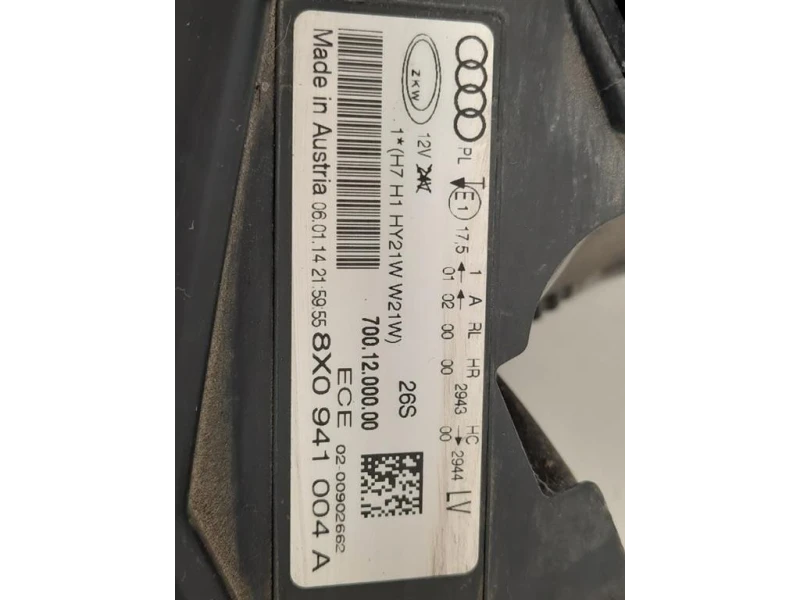 Proiettore ANT DX 8X0 941 004 Audi A1 8XA Sportback 2012