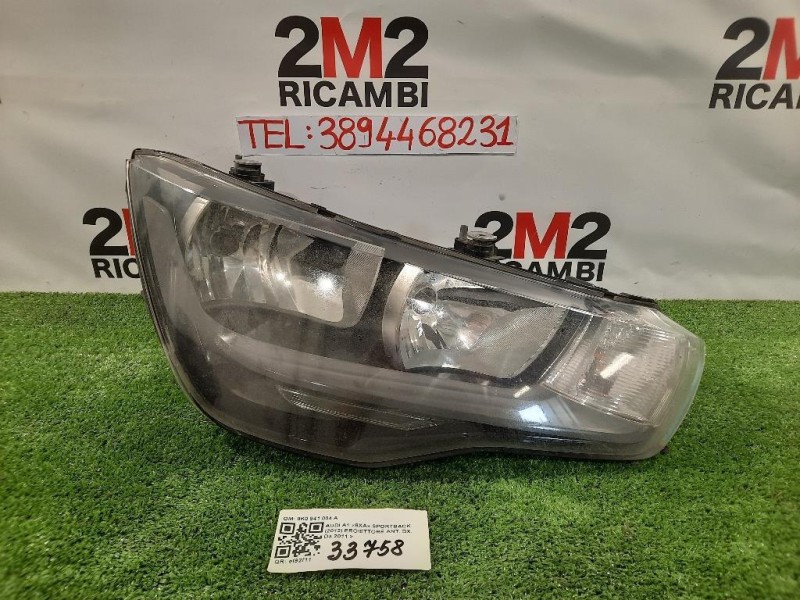 Proiettore ANT DX 8K0 941 004 A Audi A1 8XA Sportback 2012