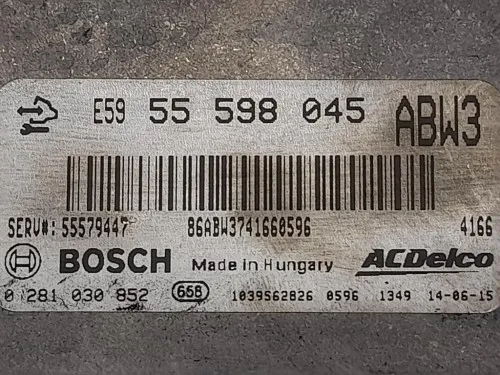 Centralina Iniezione E5955598045 Opel Zafira C 2012