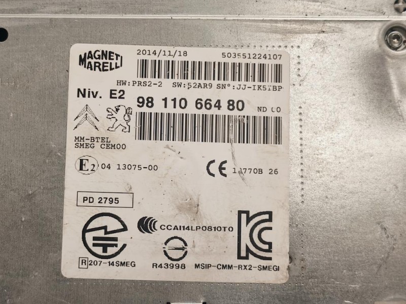 Centralina Iniezione 9811066480 Peugeot 2008 I 2013