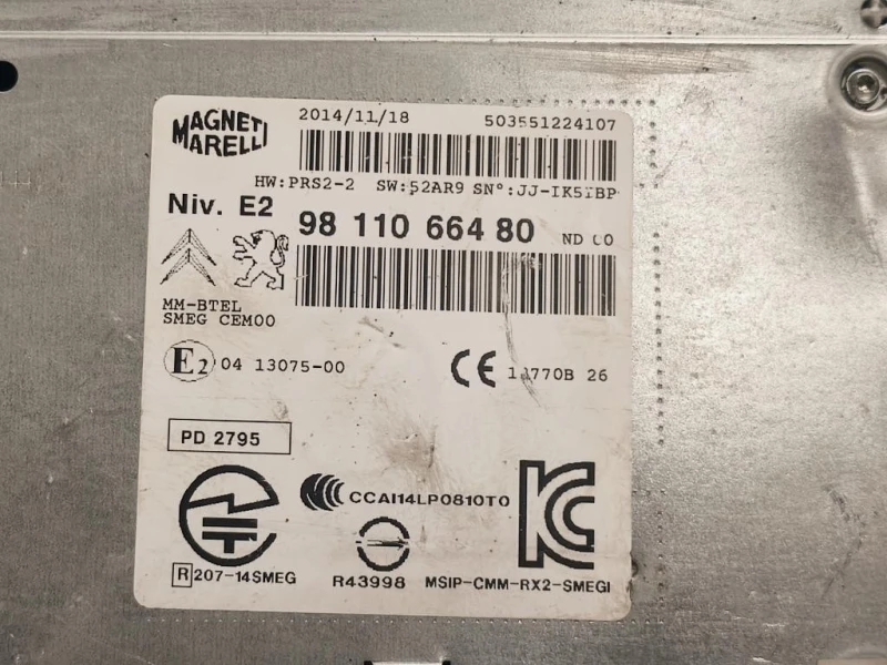 Centralina Iniezione 9811066480 Peugeot 2008 I 2013