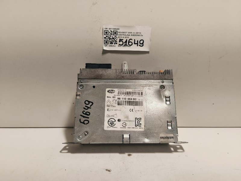Centralina Iniezione 9811066480 Peugeot 2008 I 2013