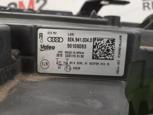 Proiettore ANT DX 82A941034D Audi A1 GBA Sportback 2018