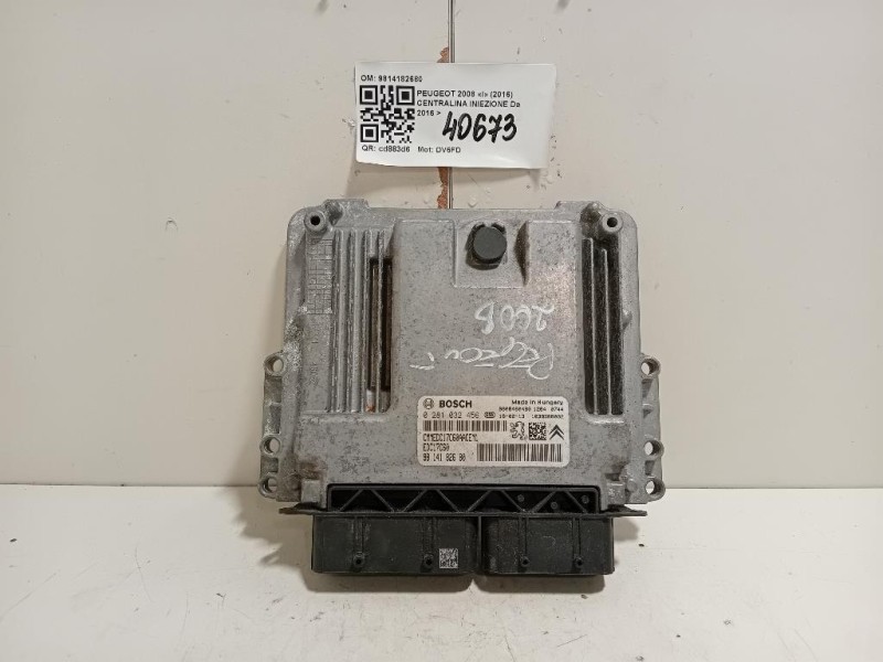 Centralina Iniezione 9814182680 Peugeot 2008 I 2016