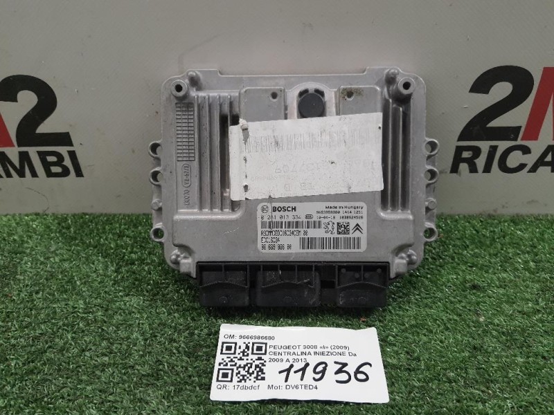 Centralina Iniezione 9666986680 Peugeot 3008 I 2009