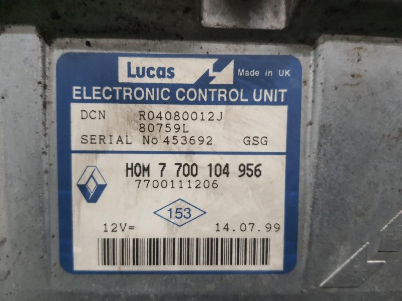 Centralina Iniezione 7700104956 Renault Kangoo III 2008