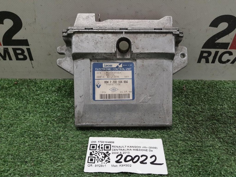 Centralina Iniezione 7700104956 Renault Kangoo III 2008