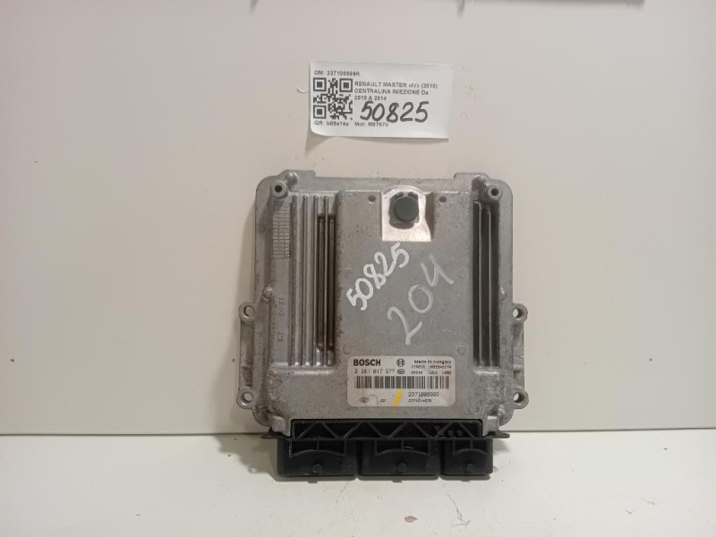 Centralina Iniezione 237100899R Renault Master IV 2010