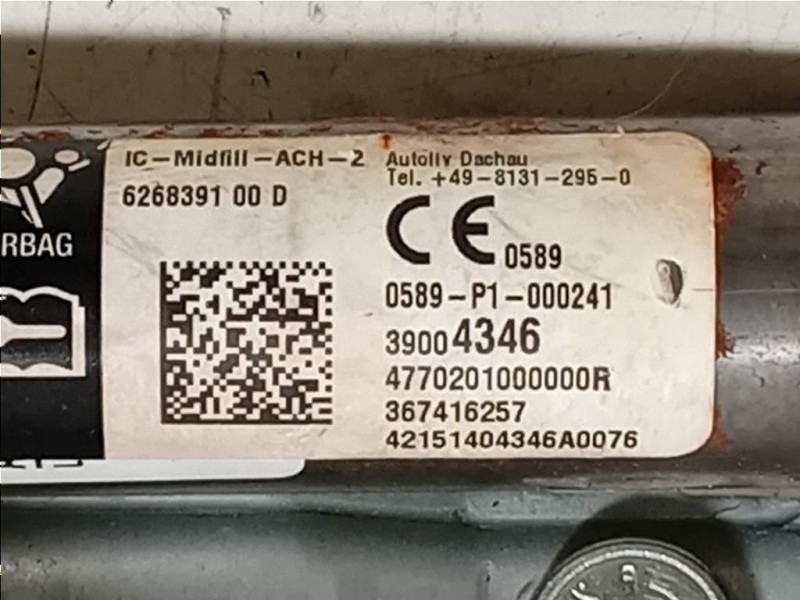 Air-bag A Tendina DX 39004346 626839100 Opel Corsa E 2014