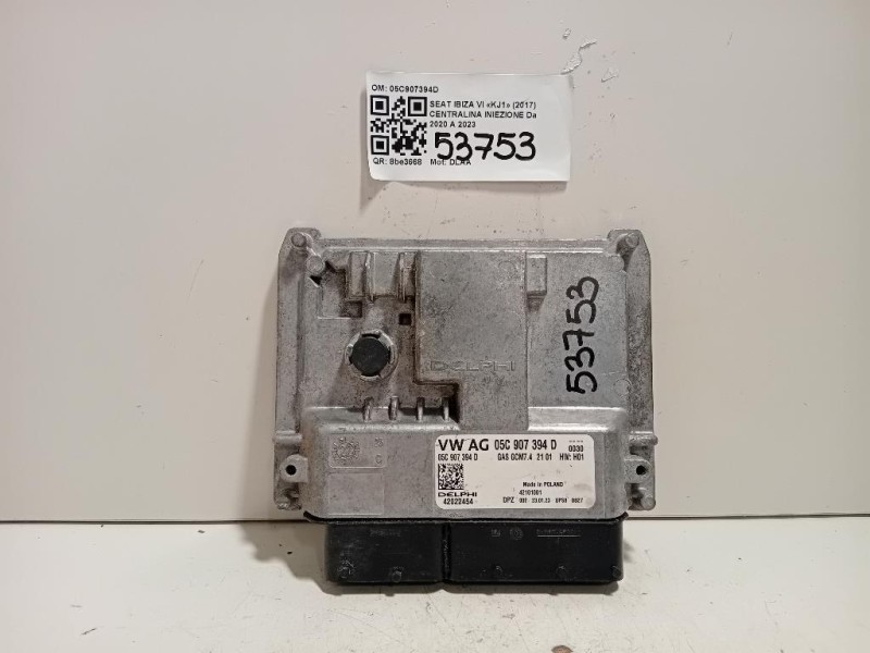 Centralina Iniezione 05C907394D Seat Ibiza VI KJ1 2017
