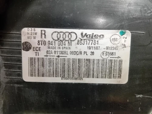 Proiettore ANT DX 8T0941004 M DESTRO DX XENON Audi A5 8T3 2008