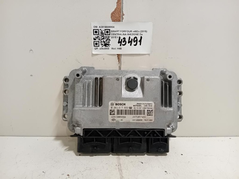 Centralina Iniezione A2819006804 Smart Forfour 453 2015