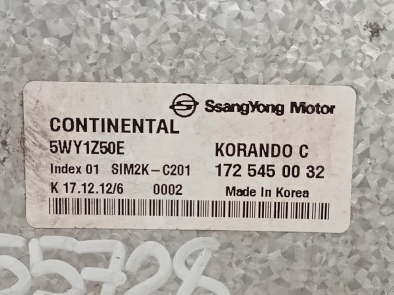Centralina Iniezione 1725450032 Ssangyong Korando III 2011