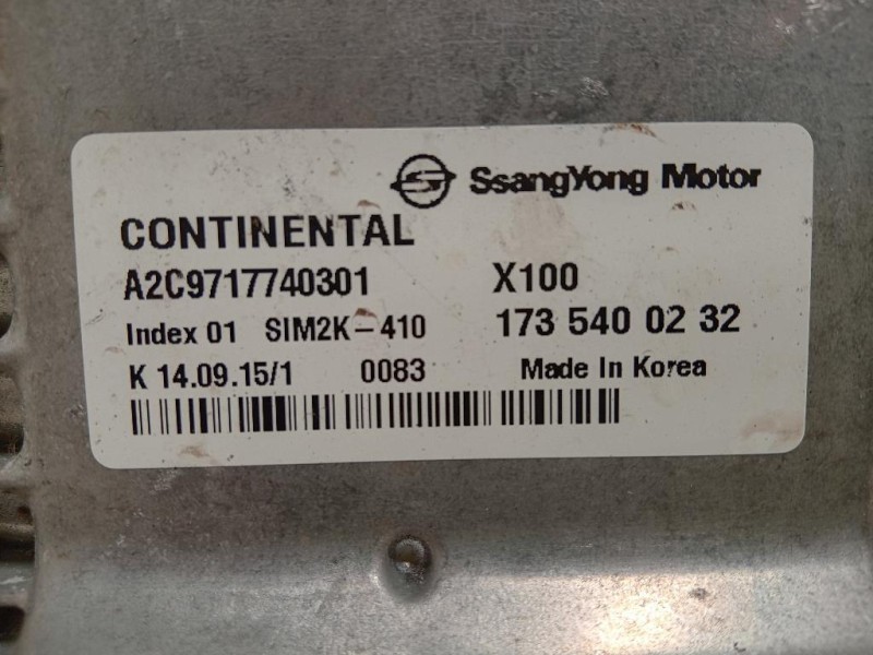 Centralina Iniezione A2C9717740301 Ssangyong Tivoli 2015