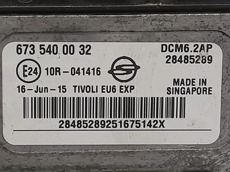 Centralina Iniezione 28485289 6735400032 Ssangyong Tivoli 2015