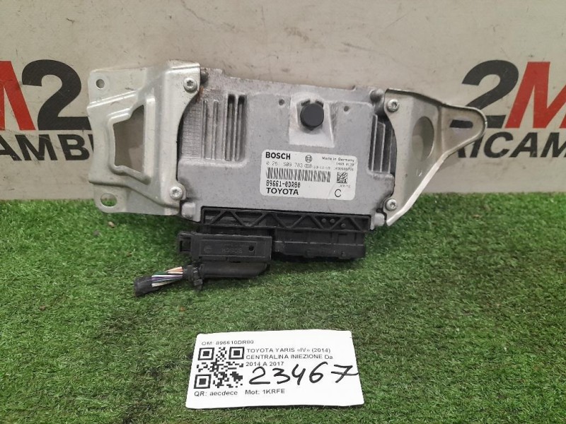 Centralina Iniezione 896610DR80 0261S09783 Toyota Yaris IV 2014