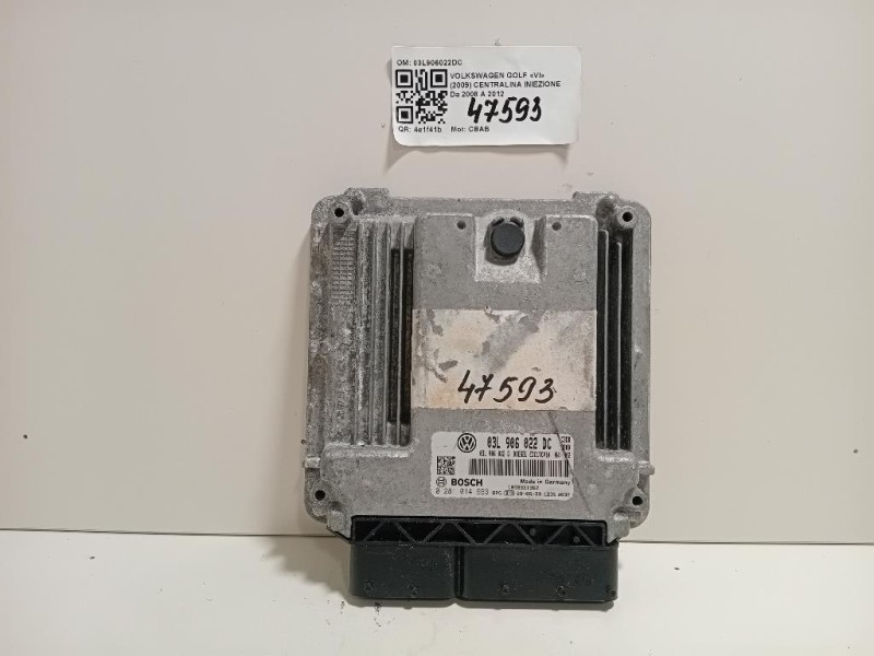 Centralina Iniezione 03L906022GC Volkswagen GOLF VI 2009