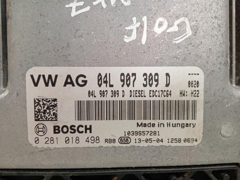 Centralina Iniezione 04L907309D 0281018498 Volkswagen GOLF VI 2009
