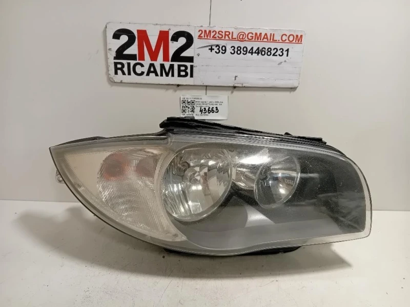Proiettore ANT DX 6311 7193390-03 Bmw Serie 1 E87 Berlina 2005