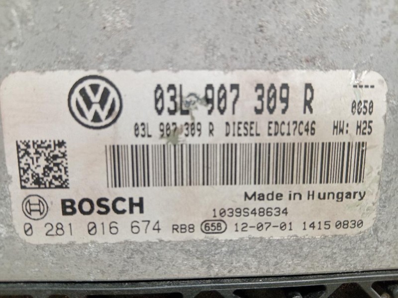 Centralina Iniezione 03L907309R 0281016674 Volkswagen GOLF VI 2009