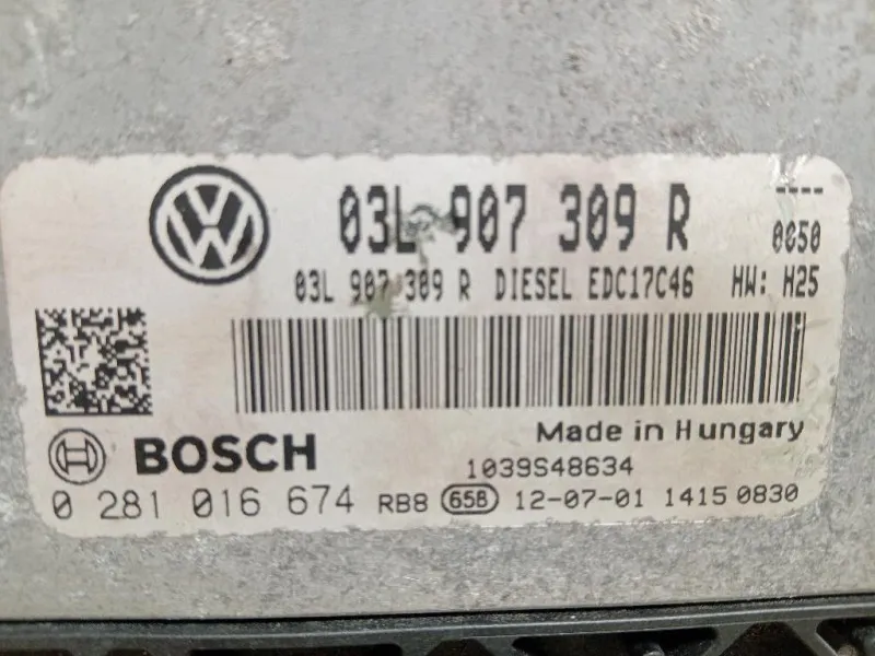 Centralina Iniezione 03L907309R 0281016674 Volkswagen GOLF VI 2009