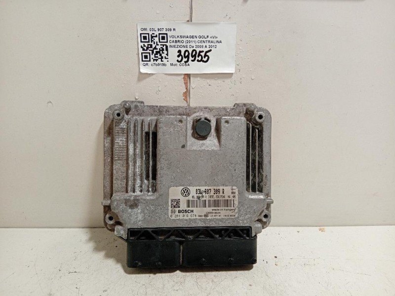 Centralina Iniezione 03L907309R 0281016674 Volkswagen GOLF VI 2009