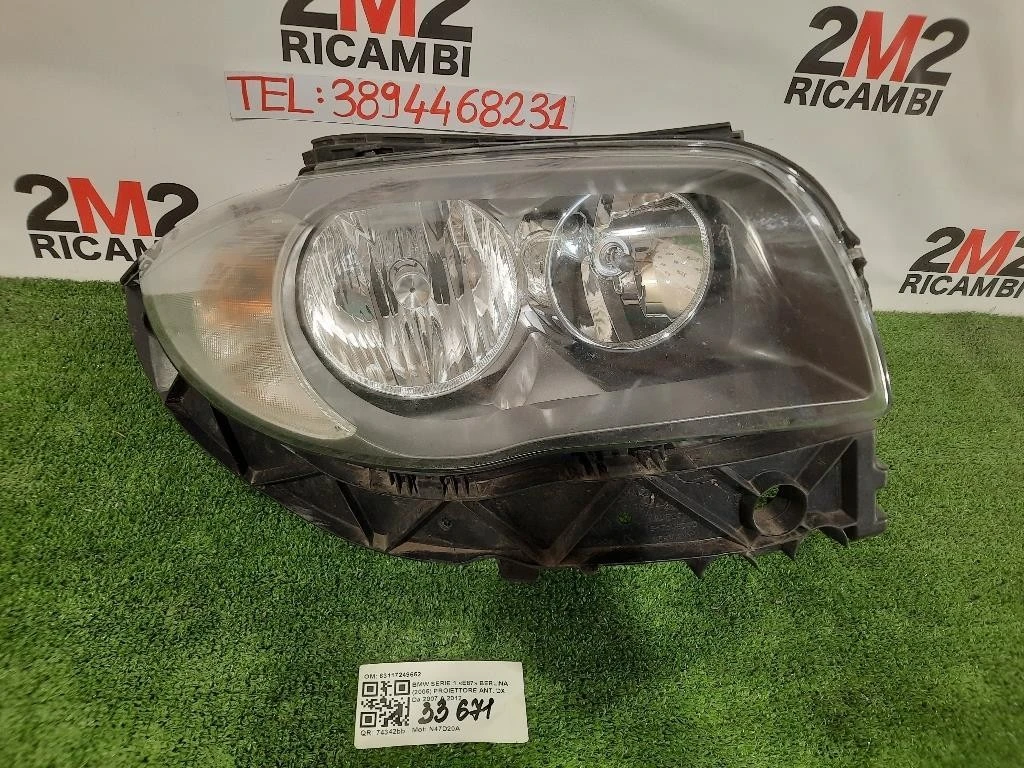 Proiettore ANT DX 90004808 63117249652 Bmw Serie 1 E87 Berlina 2005